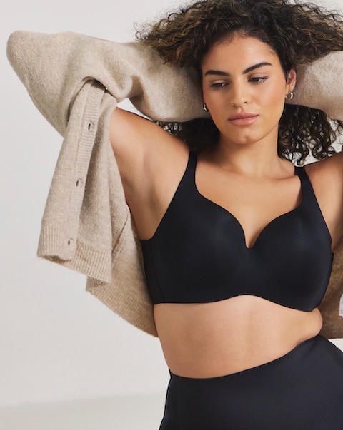 MAGISCULPT Smooth & Sculpt Ultimate Comfort Non Wired T-Shirt Bra (B-F) Black