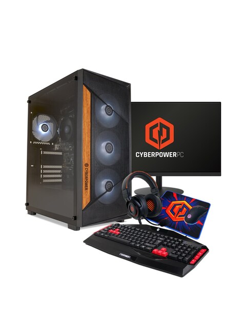 CyberPowerPC Boreas AMD Ryzen 5 7500F, NVIDIA 5060, 16GB RAM, 1TB, Gaming Bundle