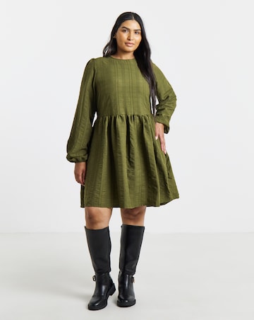 Simply Be Textured Waist Detail Dress