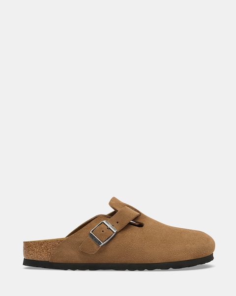 Birkenstock Boston Suede Leather Mules - Standard Fit