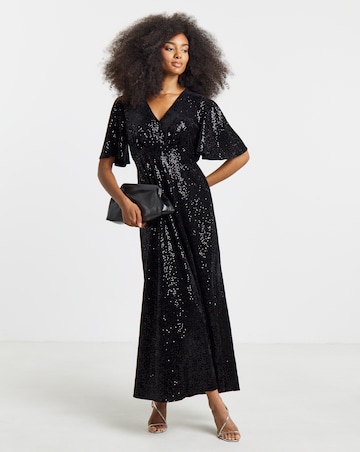 Twisted Wunder Velvet Sequin Maxi Dress