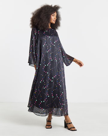Twisted Wunder Alaska Star Print Lurex Stripe Maxi Dress