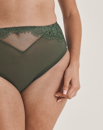 Pretty Secrets Lace Full Brief Knickers Green
