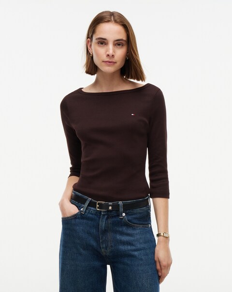 Tommy Hilfiger Cody Boat Neck 3/4 Sleeve T-Shirt