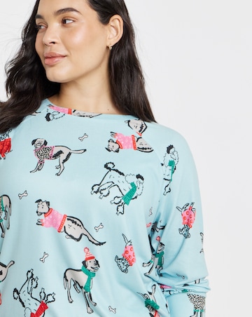 Pretty Secrets Supersoft Knit Dog Print Twosie