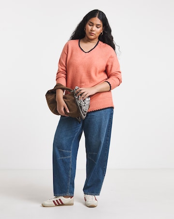 Whipstitch V-Neck Tunic