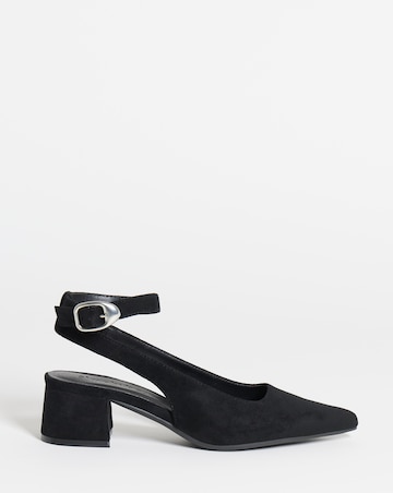Isabella Ankle Detail Block Heel Pointed Shoes - Extra Wide Fit (EEE)