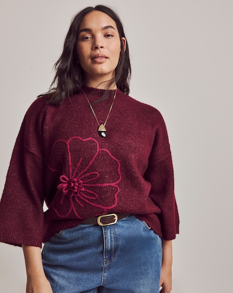 Julipa Floral 3/4 Sleeve Jumper