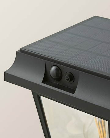 ValueLights Solar Powered LED Matte Black Sensor Outdoor Wall Light