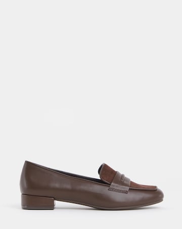 Hailey Block Heel Penny Loafer - Wide Fit (E)