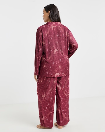 Figleaves Celestial Plisse Button Through Pyjama Set