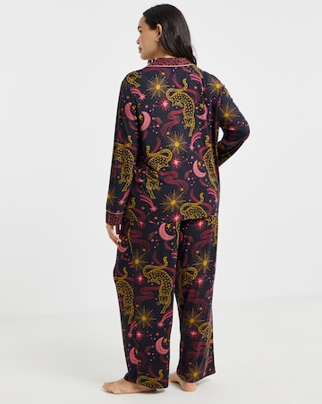 Figleaves Celestial Leopard Contrast Pyjama Set