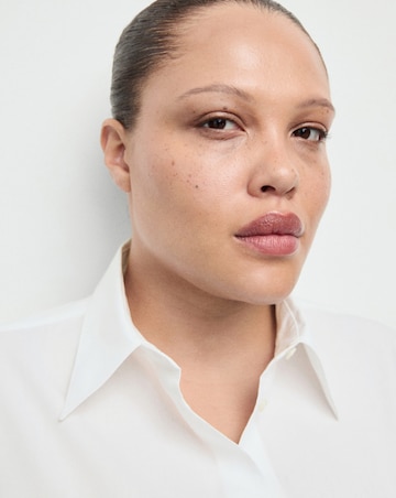 Mango Cotton And Lyocell Blend Straight Shirt