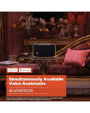 JBL Authentics 200 Black Smart Home Speaker with WIFI
