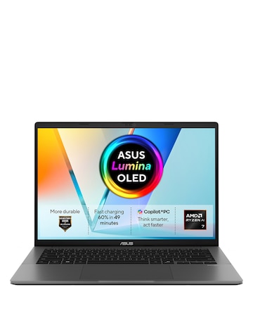 ASUS Vivobook 14 Laptop - 14in Ryzen AI 7 16GB 1TB FHD OLED - Grey