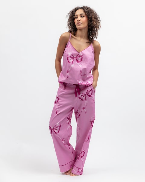 Cyberjammies Belle Bow Cami Top & Wide Leg Pyjama Set