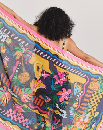 Fruit and Palm Print Sarong