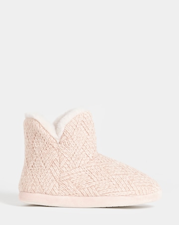 Laurel Knitted Bootie Slippers - Extra Wide Fit (EEE)