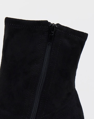 Ally Kitten Heel Sock Boot - Extra Wide Fit (EEE)