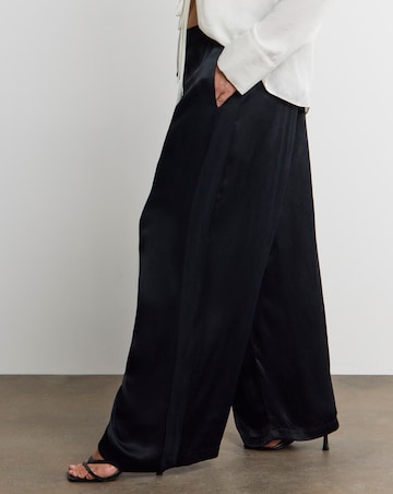 Joanna Hope Hammered Satin Wide Leg Trousers