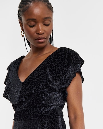 Joanna Hope Maxi Ruffle Burnout Dress