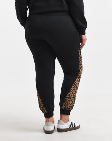 Simply Be Green Leopard Side Stripe Jogger