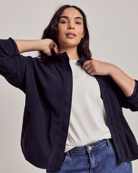 Julipa Petite Zip Through Pocket Fleece