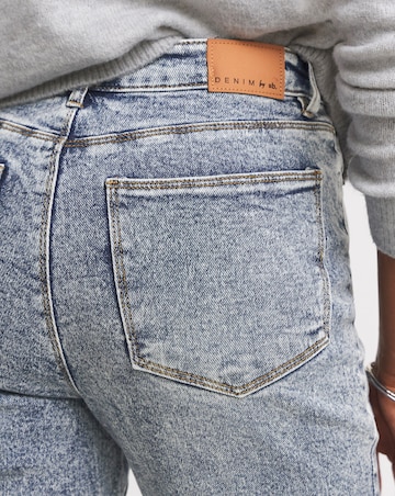Mid Blue Slim Mom Jeans