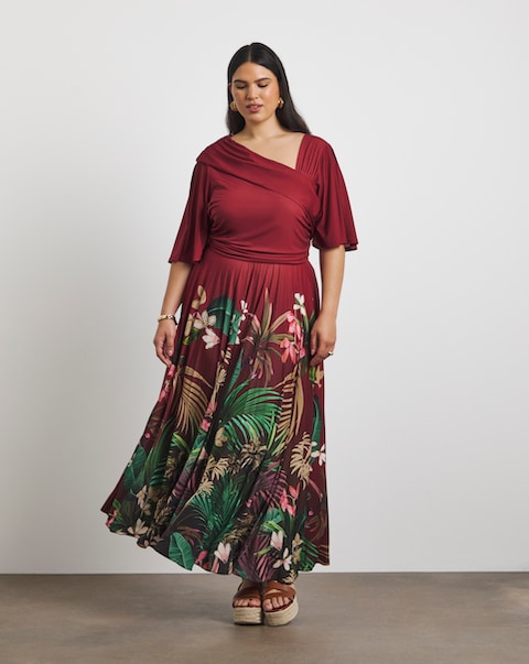 Joanna Hope Pleated Jersey Dress