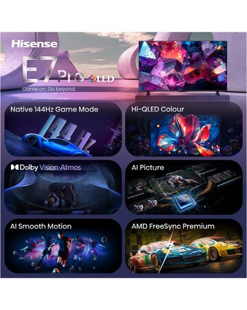 Hisense 50E78STUK PRO 50in QLED 4K Ultra HD Smart Gaming TV