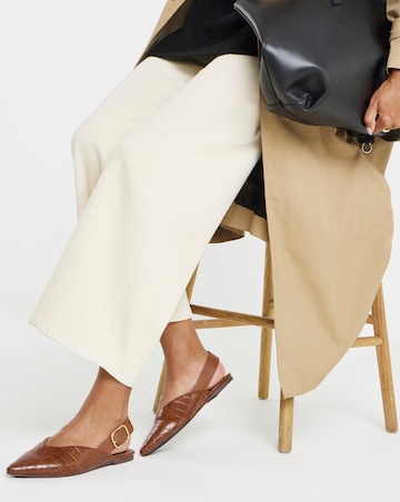 Hazel Slingback Pointed Shoes - Extra Wide Fit (EEE)