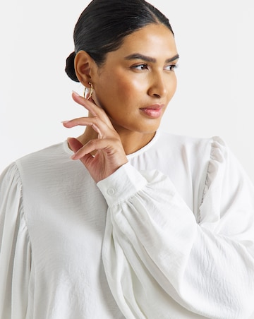 Simply Be Ivory Exaggerated Sleeve Blouse
