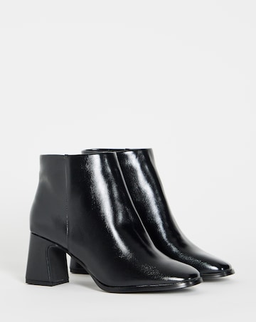 Loise Block Heel Ankle Boots - Wide Fit (E)