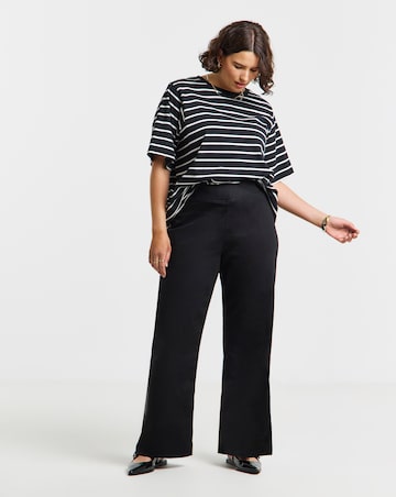 Black Stretch Wide Leg Weekender Jeggings