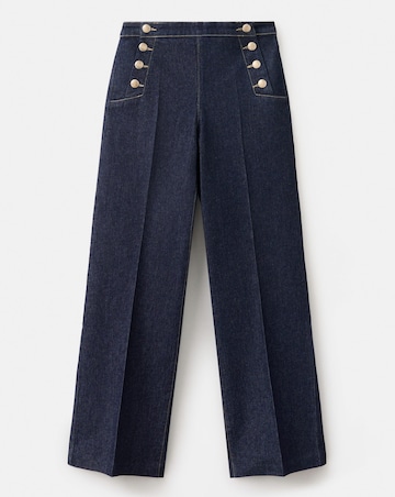 Mango Wide-Leg Jeans With Side Buttons