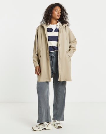 Neutral Coated Longline Raincoat