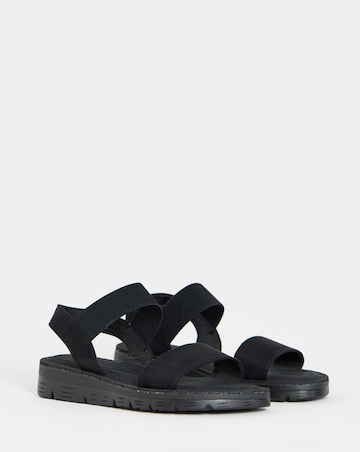 Simply Be Vanya Stretchy Strap Sandals - Wide Fit (E)