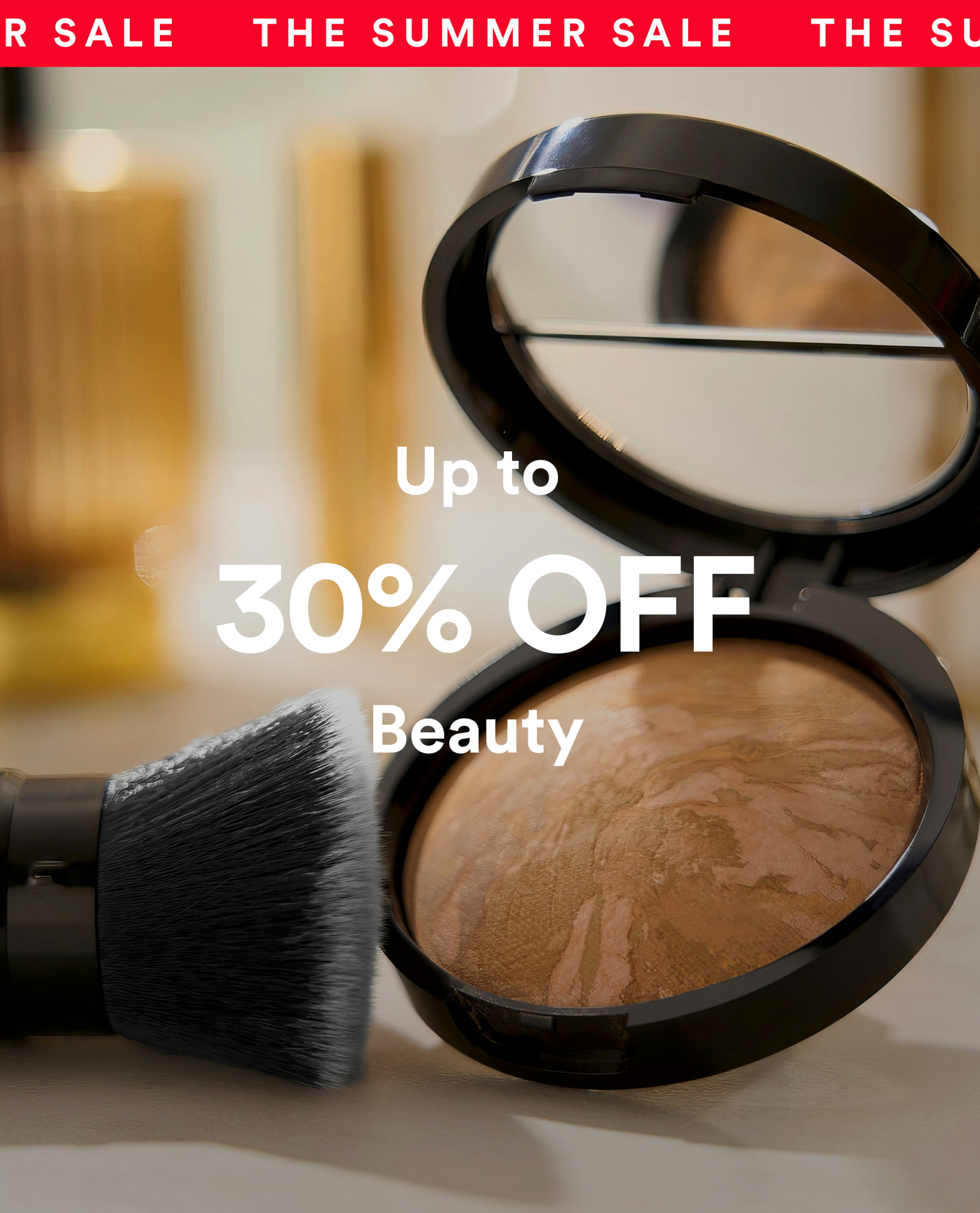powder brush and makeup