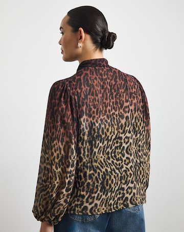 Joanna Hope Chiffon Tie neck Blouse
