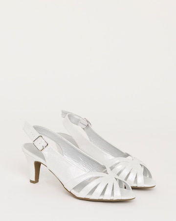 Lisbon Peep Toe Slingback Shoes - Extra Wide Fit (EEE)