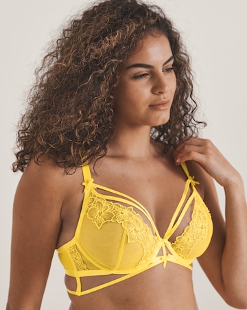 Ann Summers Floral Affair Non Padded Plunge Yellow