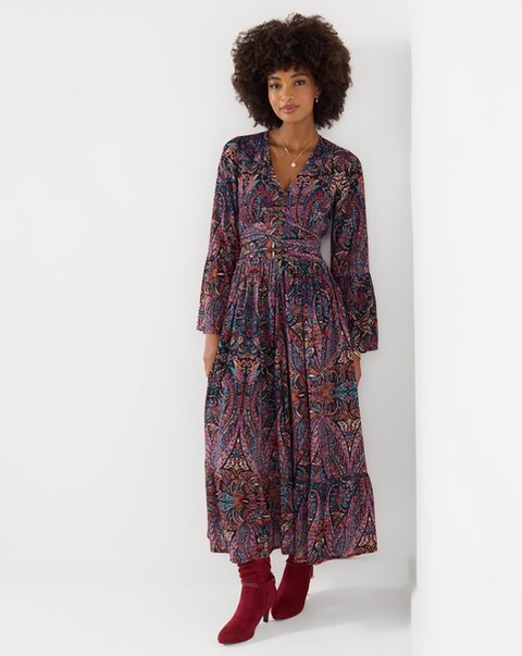 Joe Browns Petite Perfect Paisley Long Sleeve Maxi Dress
