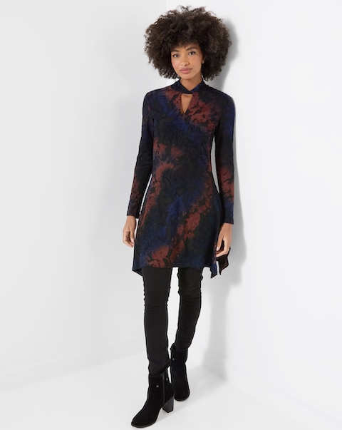 Joe Browns High Neck Floral Jacquard Tunic Top