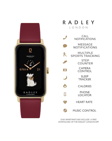 Radley Series 21 Dual Strap Smart Watch - Red/Black Silicone