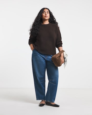 Sponge Crew Neck Volume Sleeve Jumper