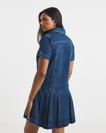 Mid Wash Denim Mod Dress