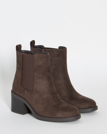 Aisha Block Heel Chelsea Ankle Boots - Wide Fit (E)