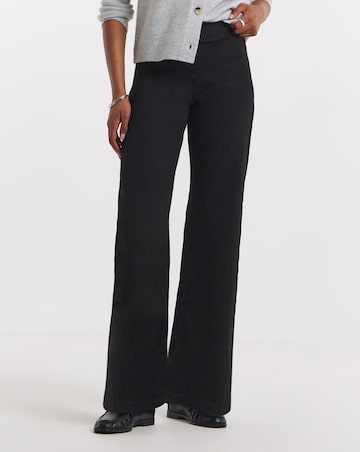 Black Stretch Wide Leg Weekender Jeggings