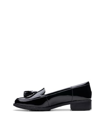 Clarks Havisham Edge Patent Leather Tassle Loafers - Wide Fit (E)