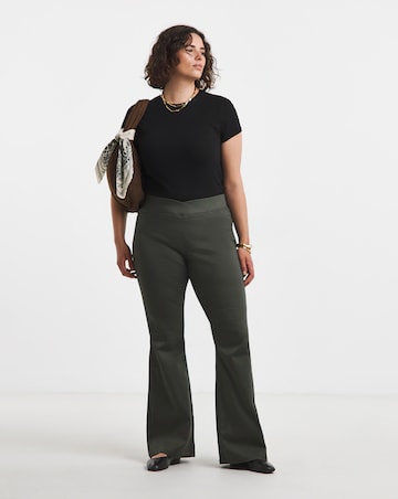 Khaki Flared Weekender Jeggings
